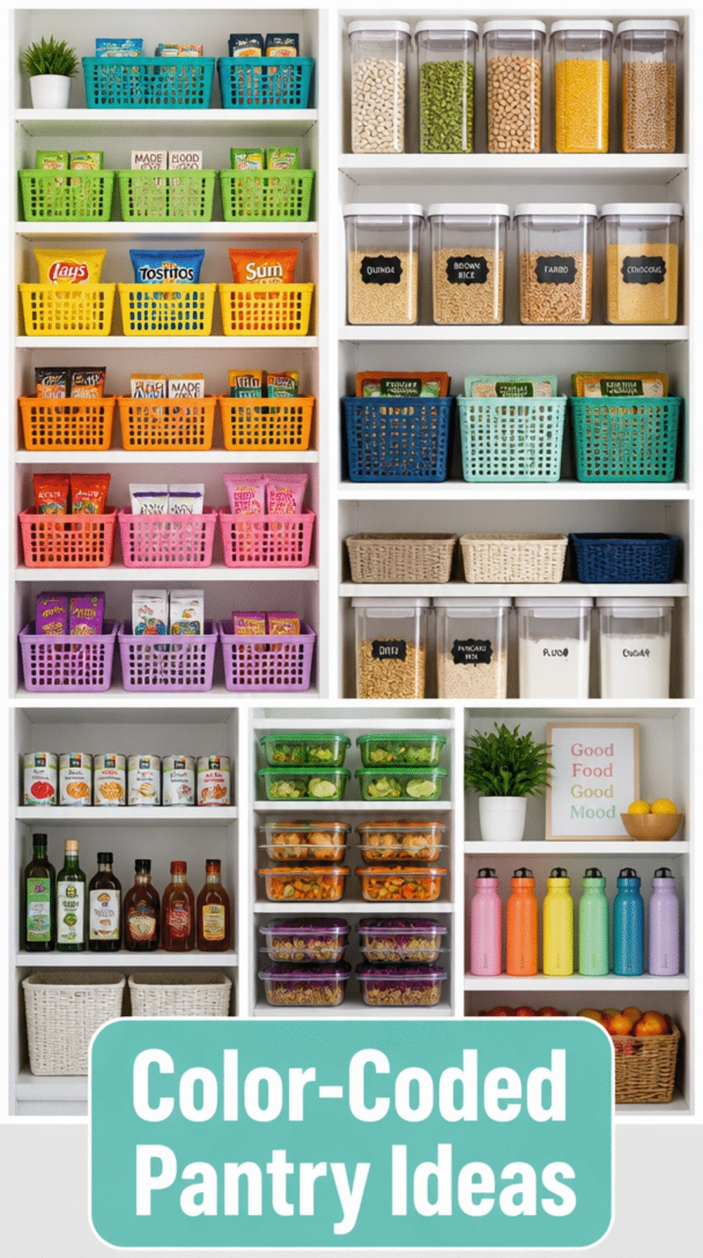 Color-Coded Pantry Basket System That Removes Daily Decision Fatigue