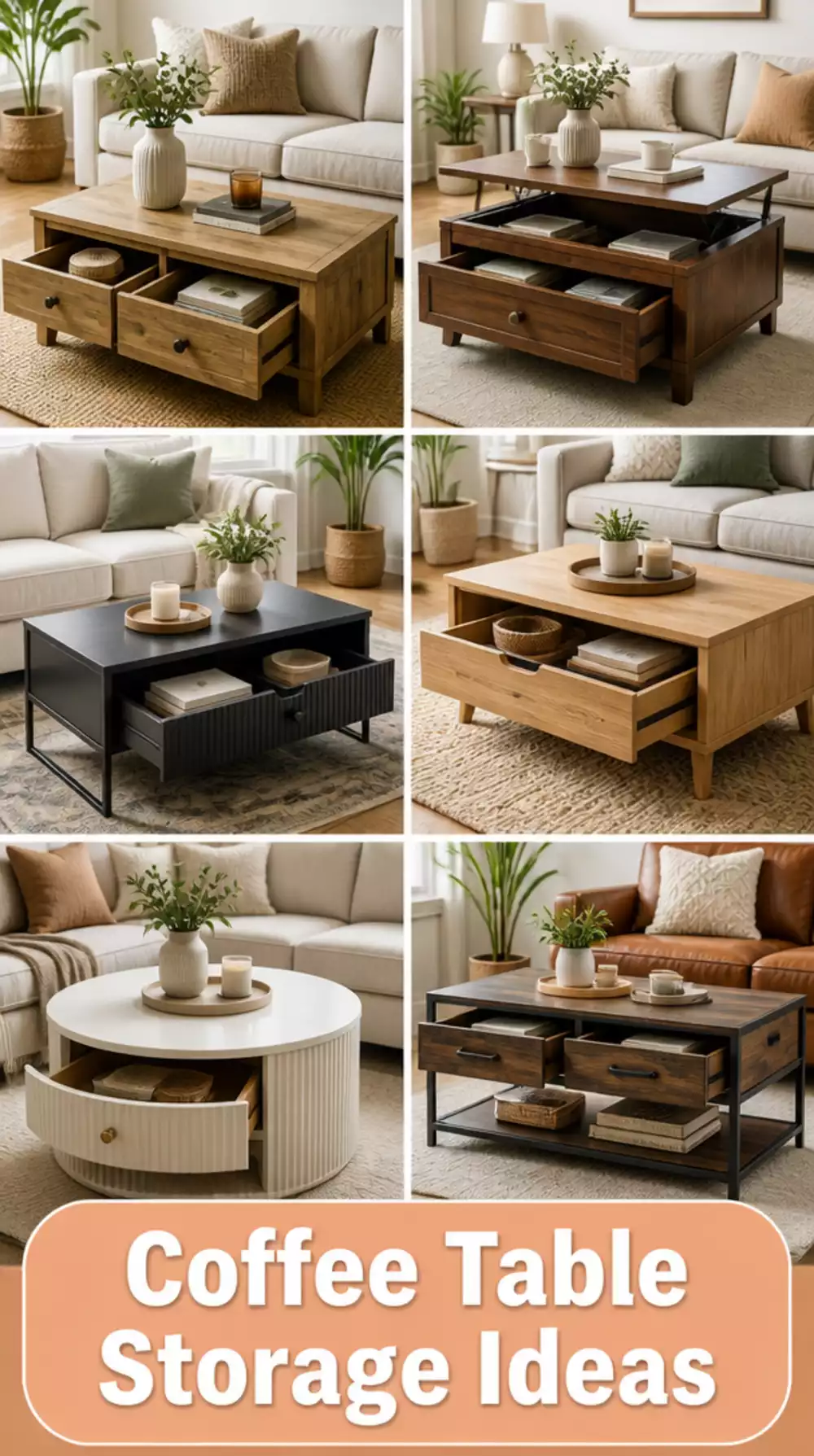Why a Living Room Coffee Table with Drawers Replaces an Entire Side Cabinet