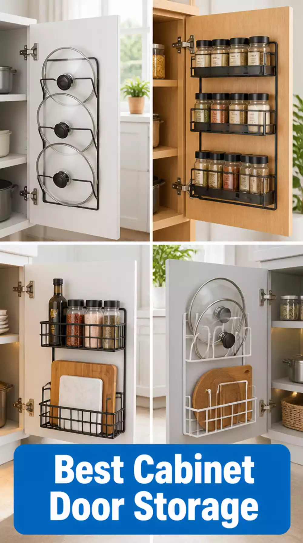 Kitchen Cabinet Door Rack That Uses the Back of Every Door