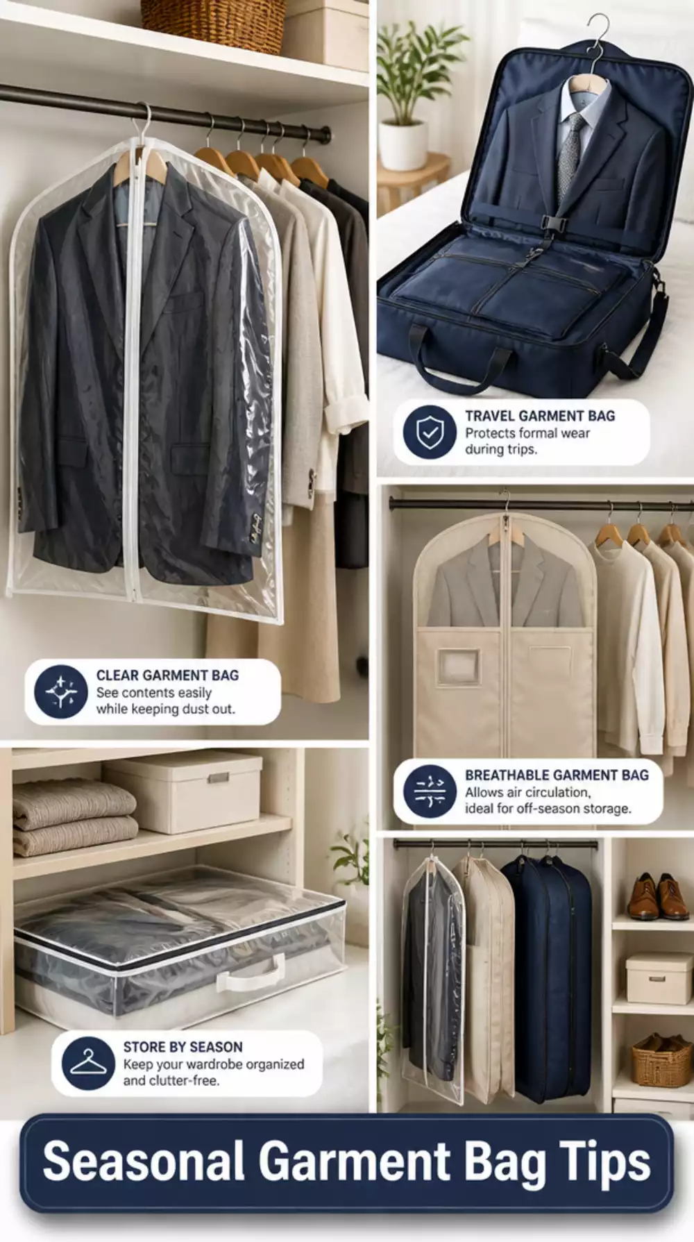 Seasonal Wardrobe Garment Bag That Keeps Formalwear Clean Between Events