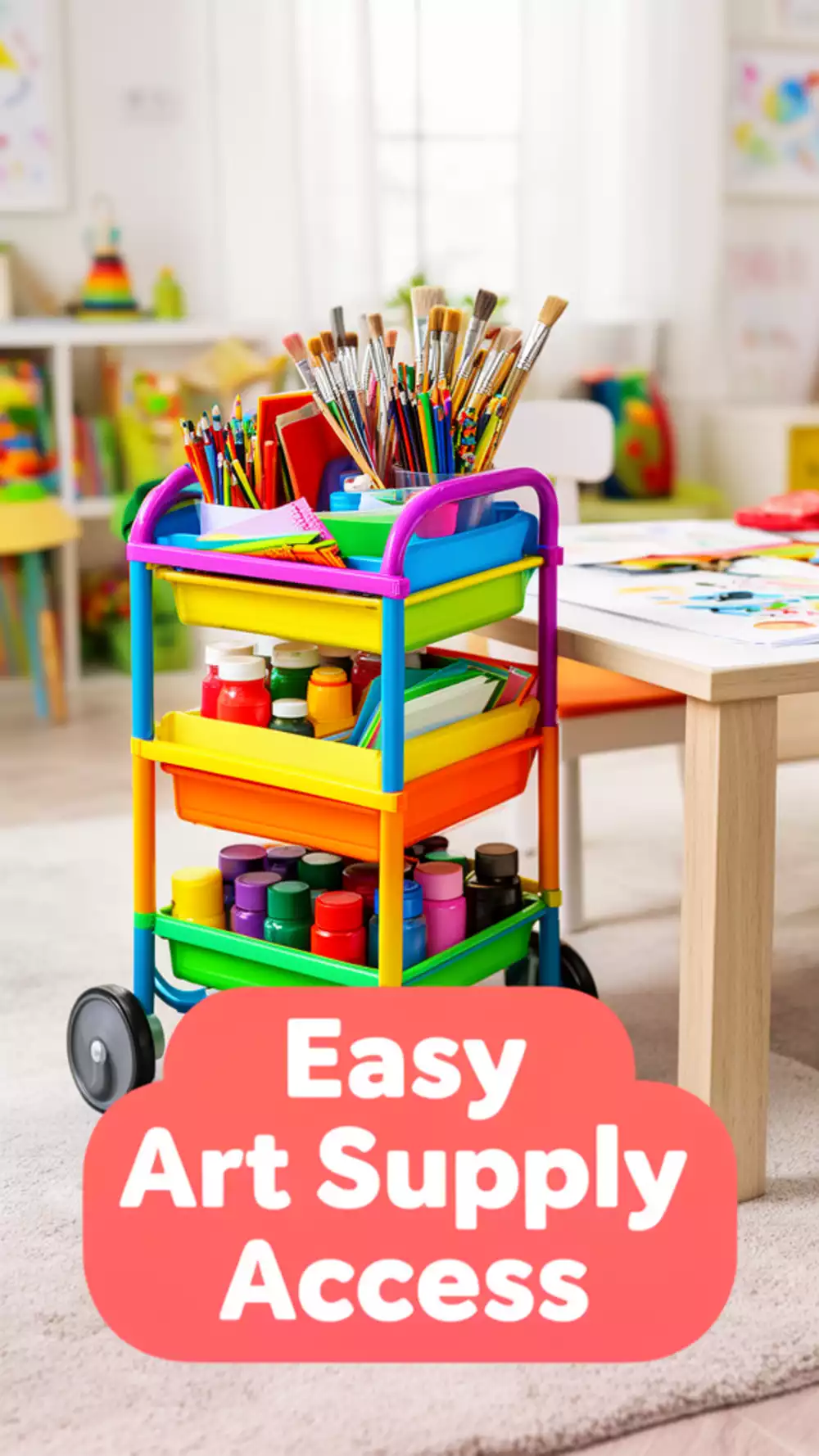 Art Supply Caddy for Kids to Access Creativity Easily