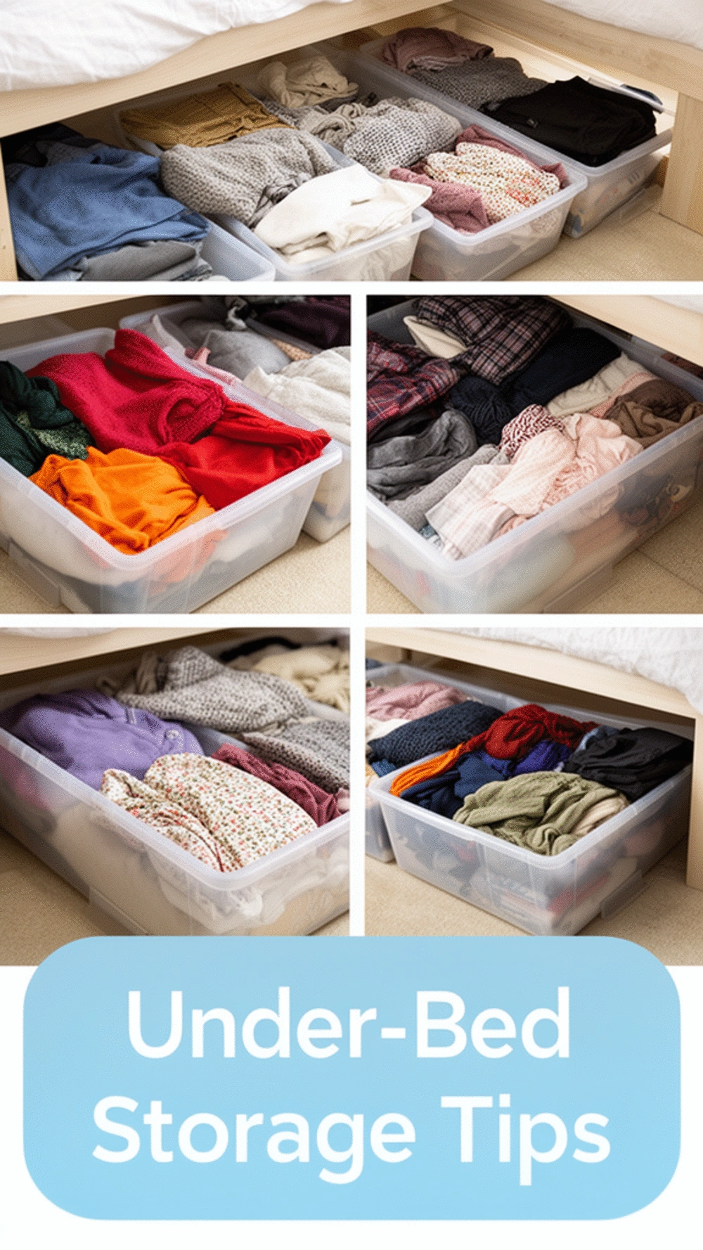 Under-Bed Rolling Storage Drawers That Hide Out-of-Season Clothing Away