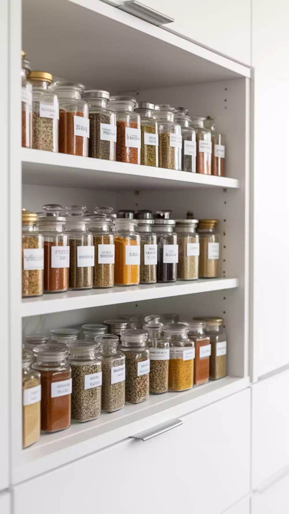 Stylish Kitchen Uniform Spice Jar Set for Organized Storage