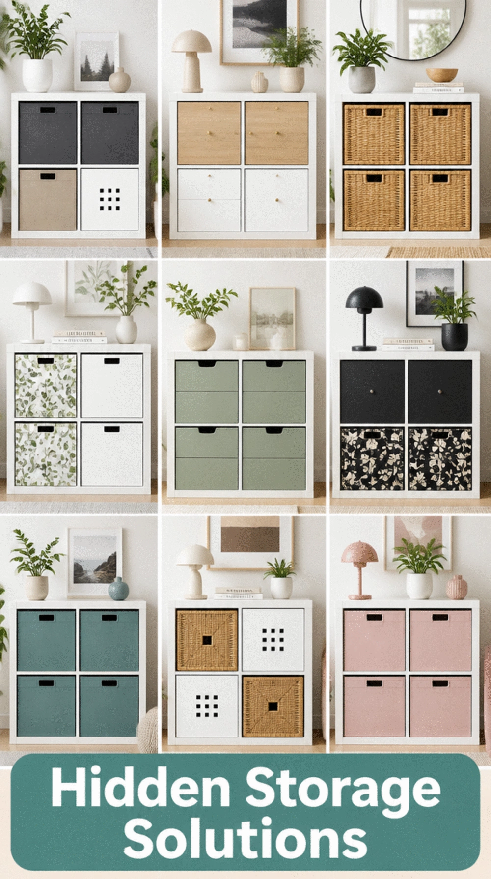 IKEA Kallax Insert Boxes That Turn Open Shelves into Closed Hidden Storage