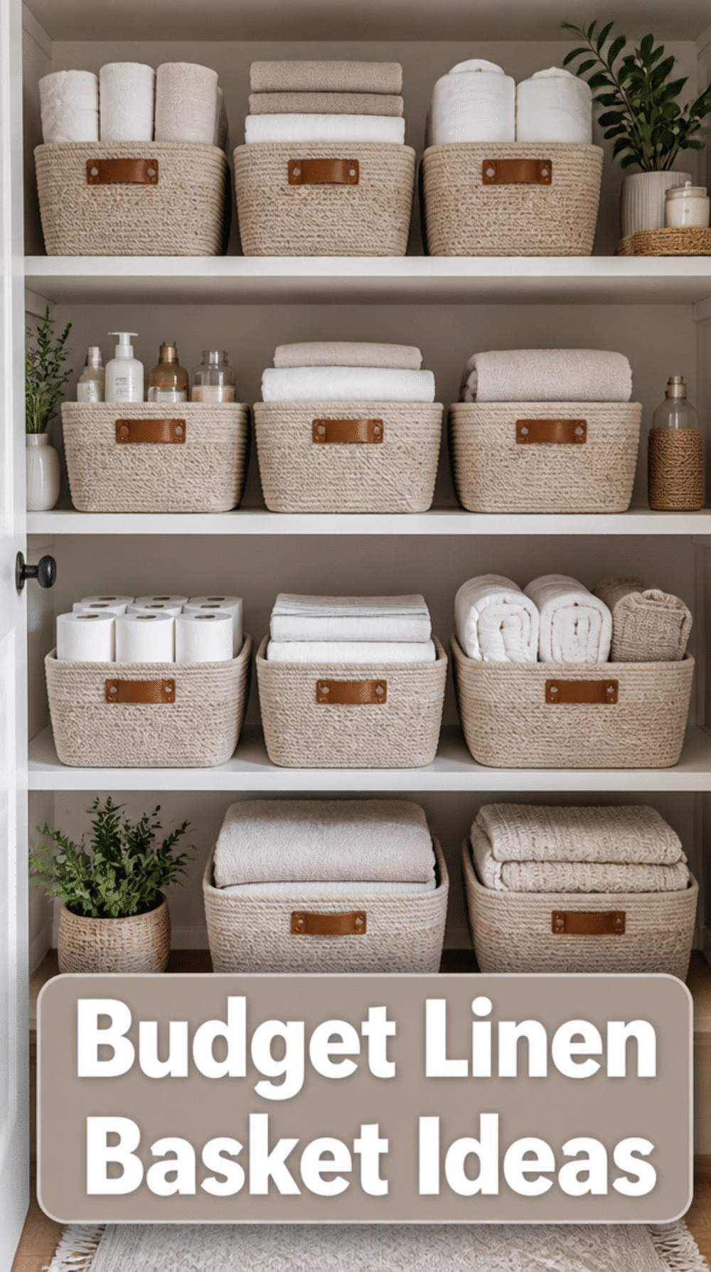 Budget Linen Closet Matching Basket Set That Unifies Every Shelf for Under Thirty Dollars