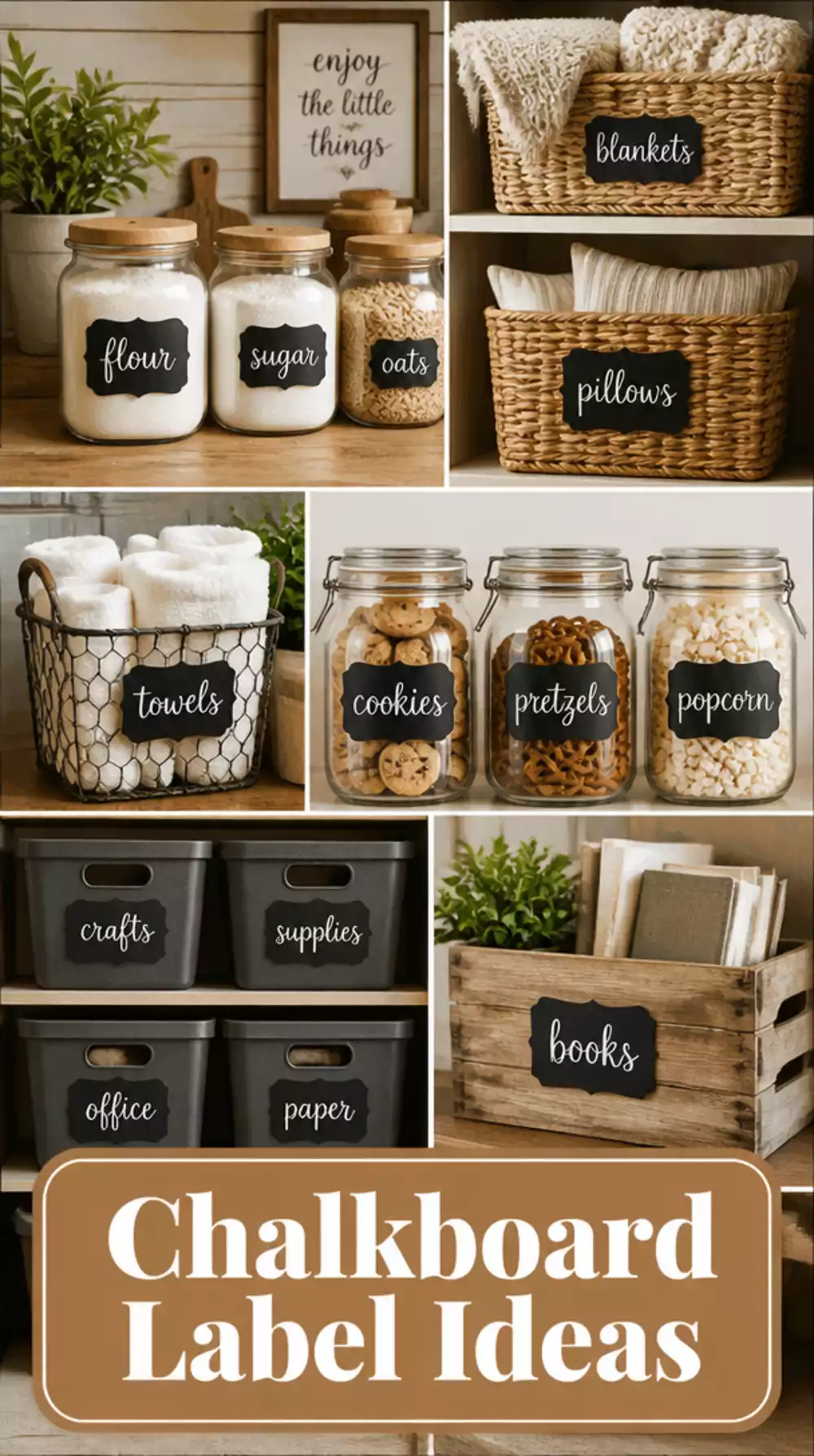 Why a Chalkboard Label System Makes Farmhouse Storage Look Intentional Not Rustic