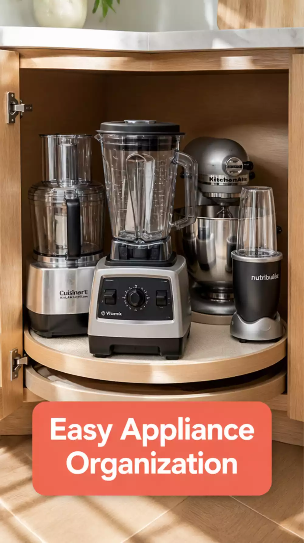 Kitchen Counter Appliance Tray That Stops Small Items from Spreading Everywhere