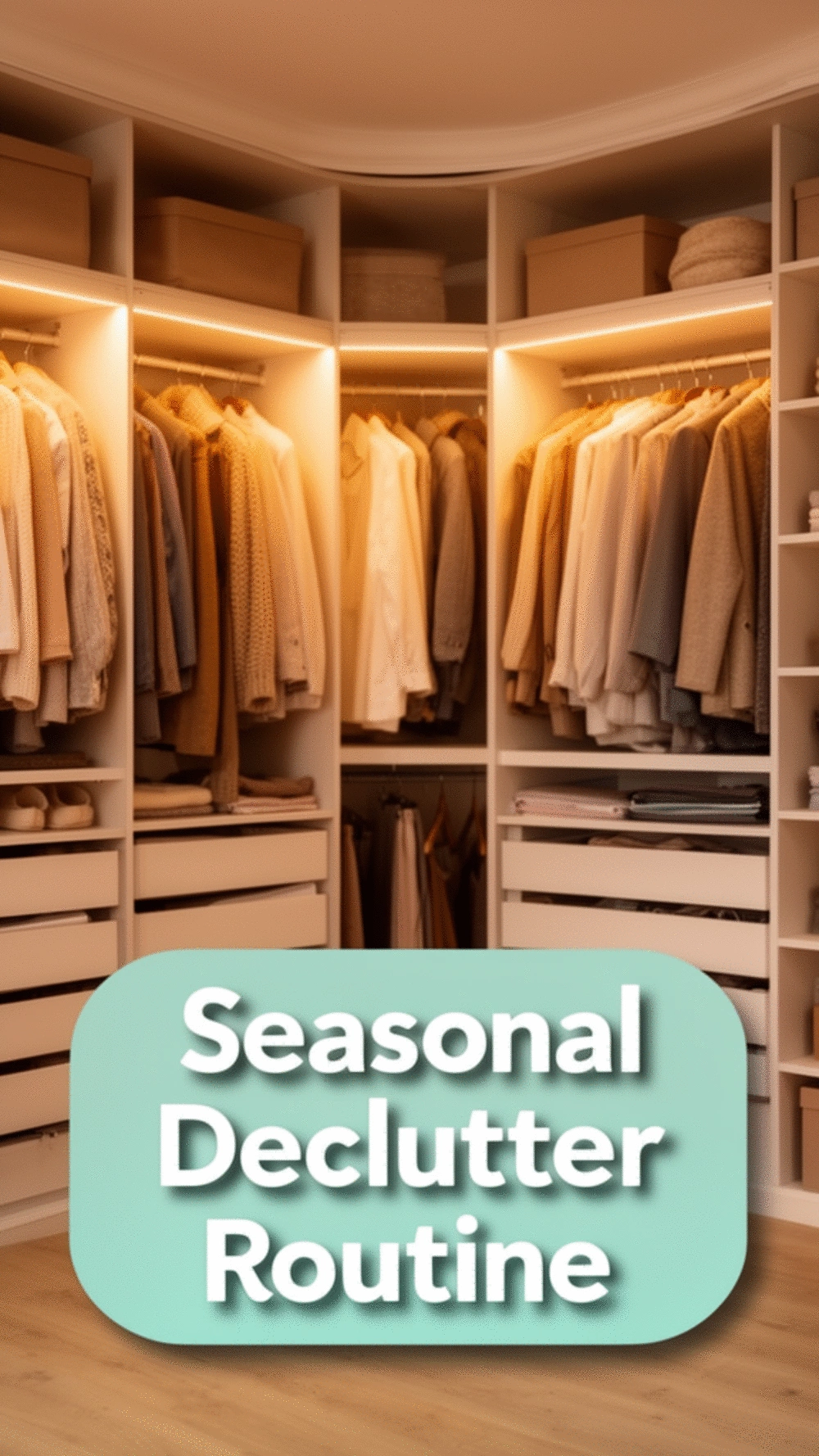 Closet Seasonal Declutter Routine That Removes Items That No Longer Fit or Get Worn