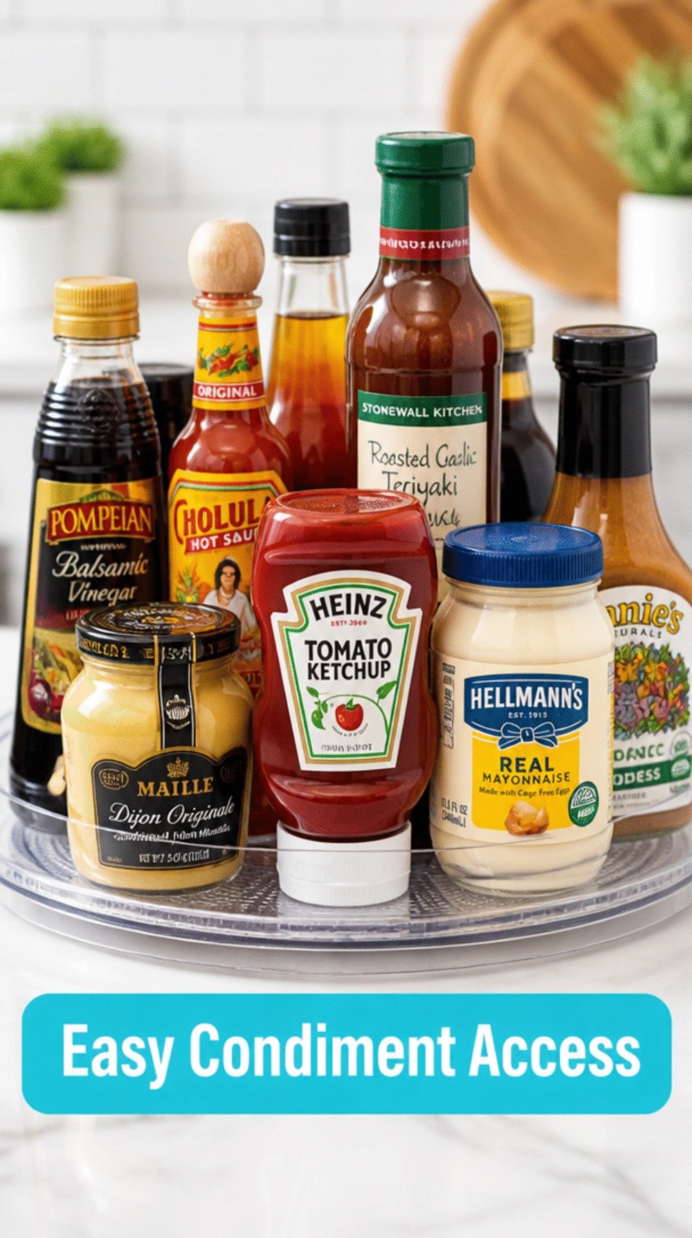 The Fridge Sauce and Dressing Lazy Susan That Makes Every Condiment Reachable Fast
