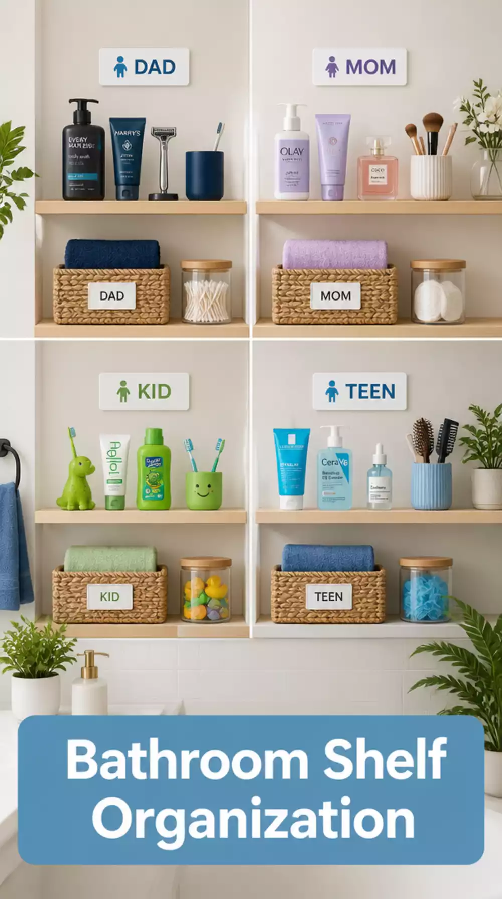 Why Assigning Every Family Member One Bathroom Shelf Stops the Counter Chaos Completely