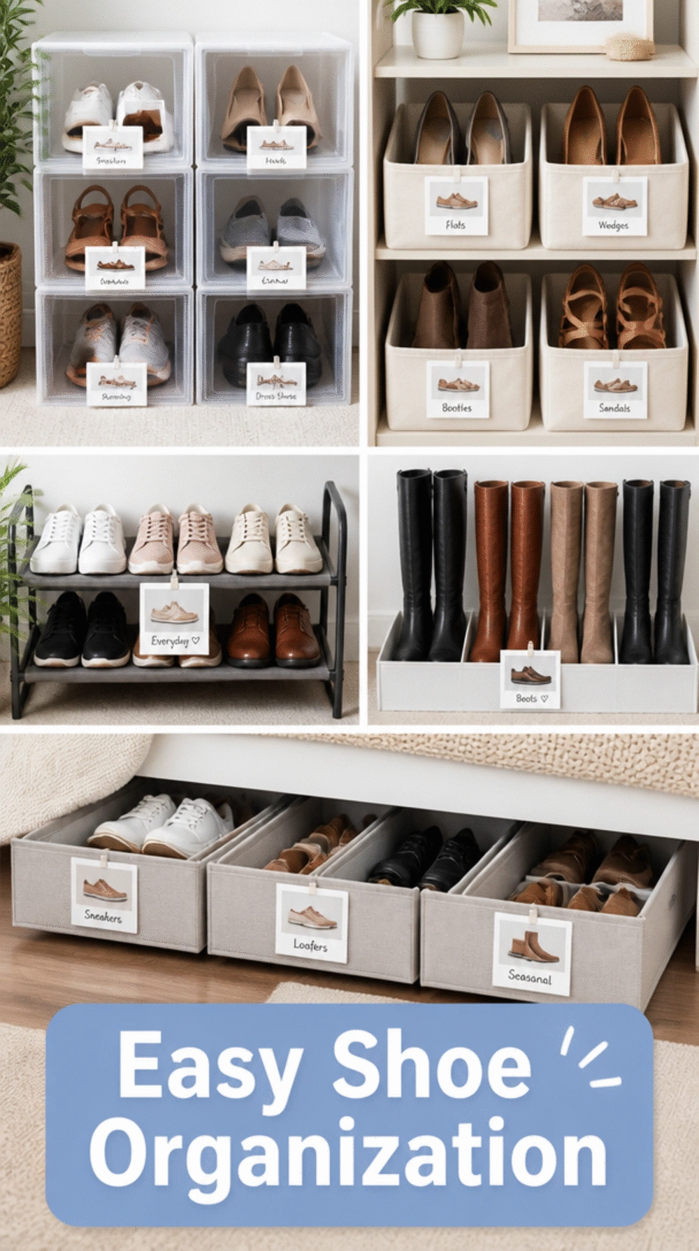 The Polaroid Shoe Label Trick That Makes Finding Any Pair in Seconds Possible