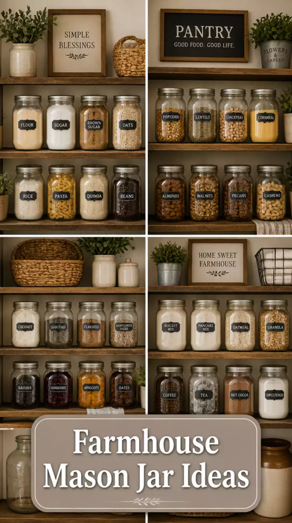 The Farmhouse Mason Jar Pantry Decant Set That Makes Any Shelf Look Country-Styled