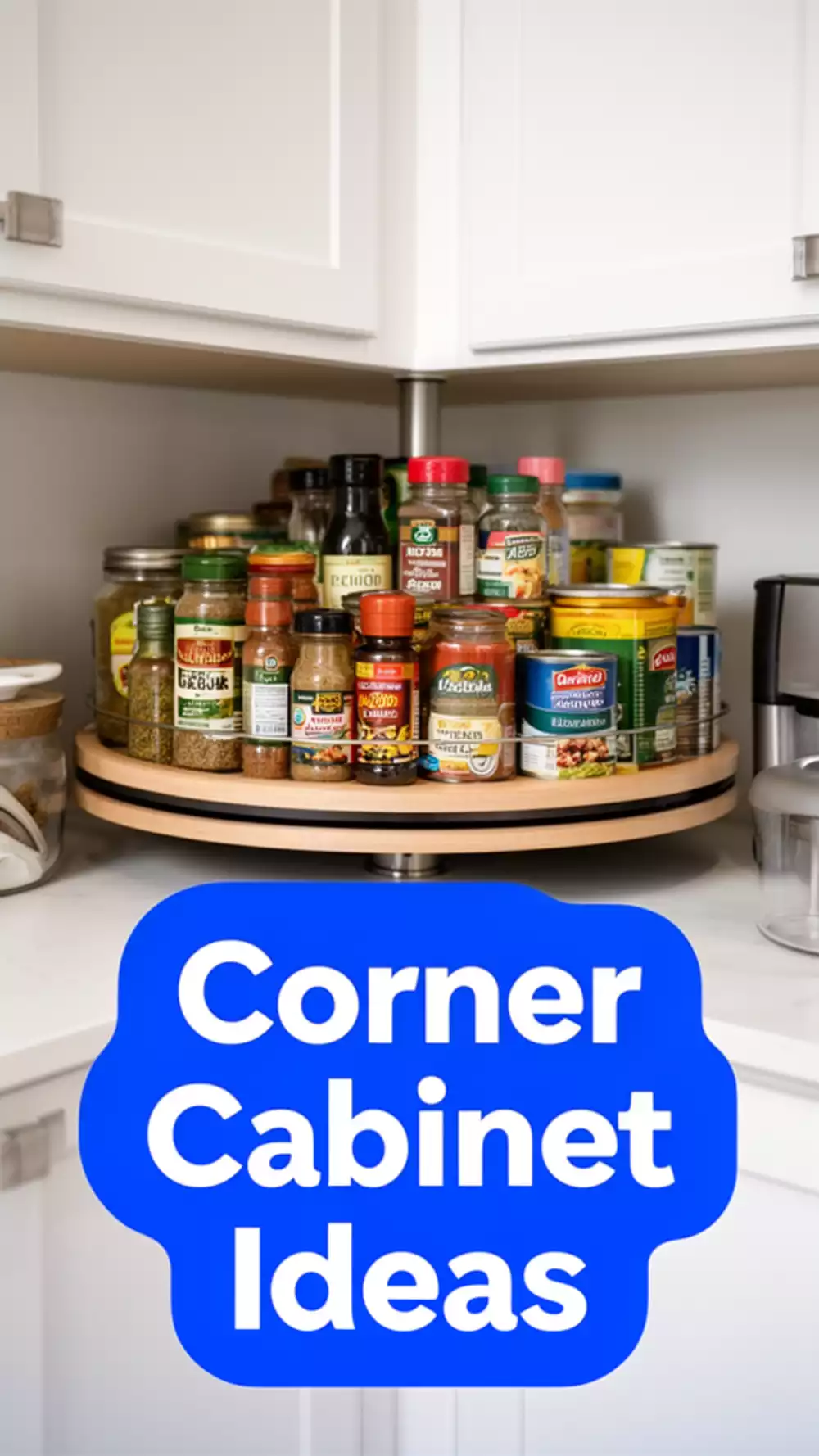 Kitchen Corner Cabinet Turntable That Makes Hard-to-Reach Shelves Usable