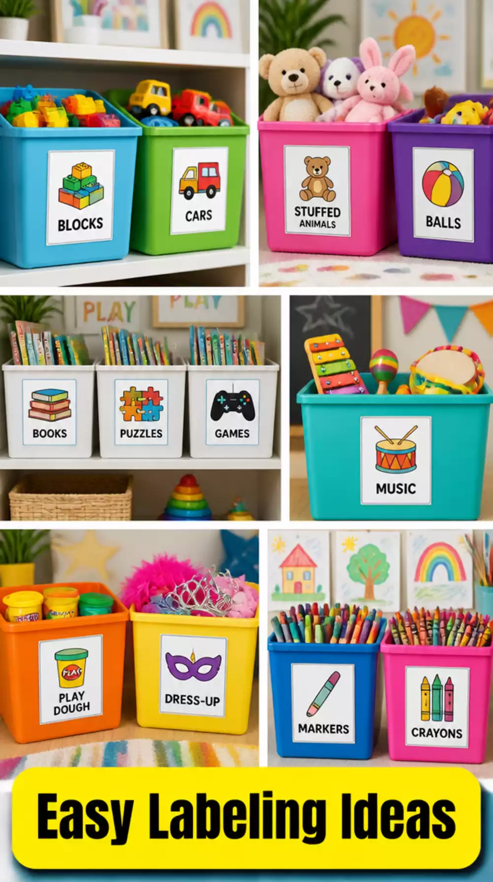 Why a Picture-Label System on Kids Bins Works Better Than Written Labels Alone