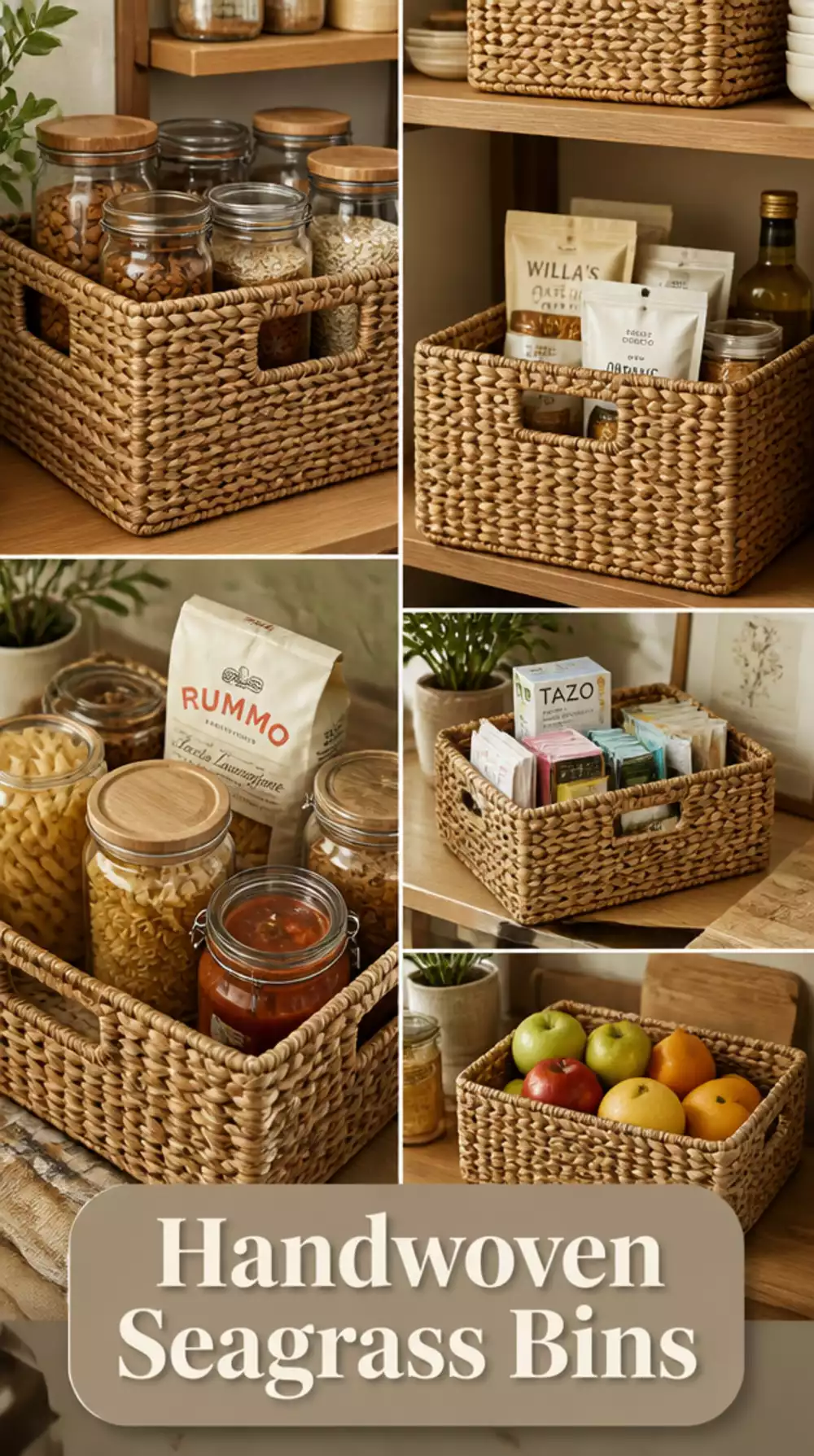 The Handwoven Seagrass Bin That Makes a Pantry Look Like a Styled Editorial