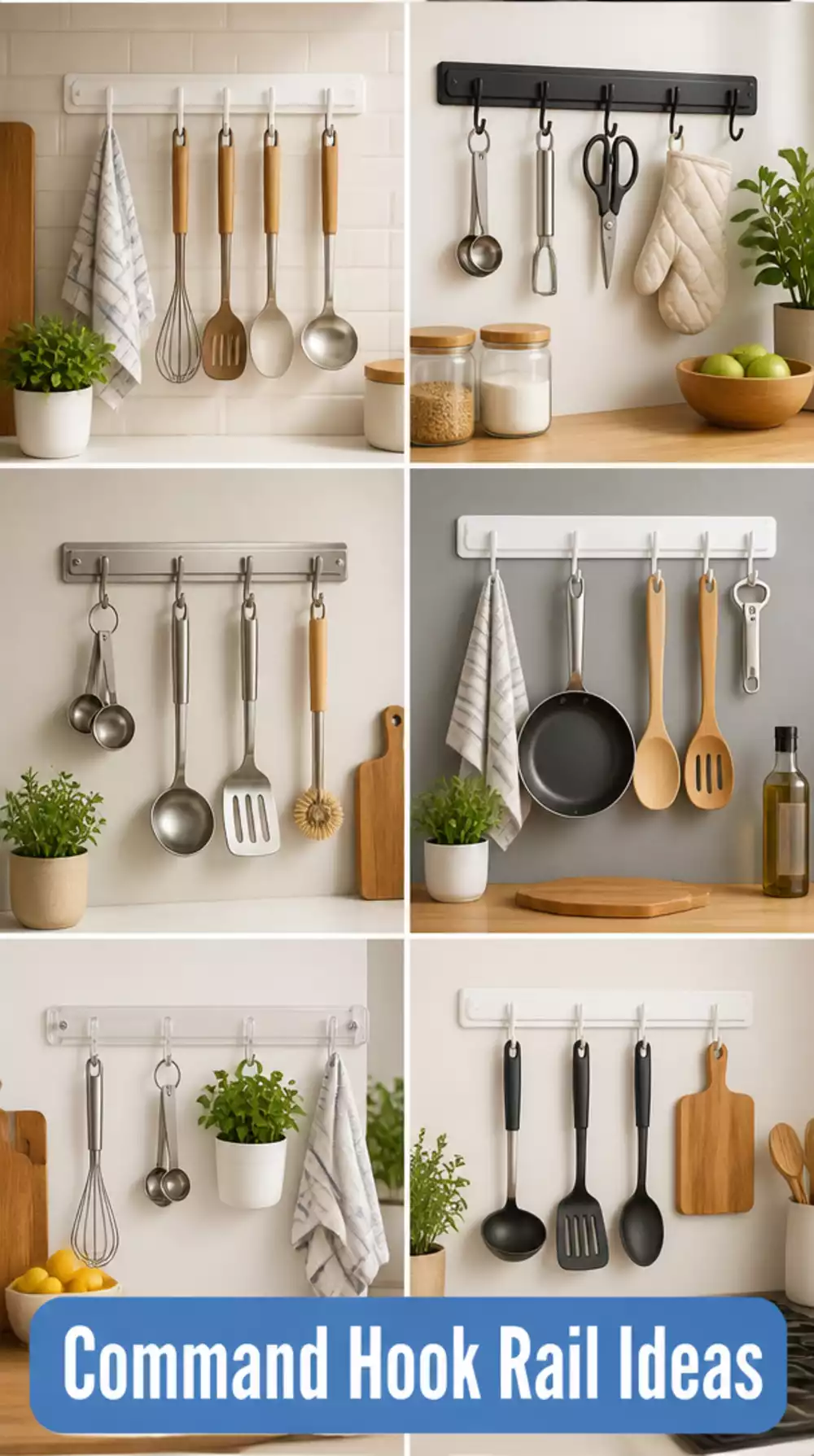Why a Renter Kitchen Command Hook Rail Replaces a Permanently Mounted Utensil Bar