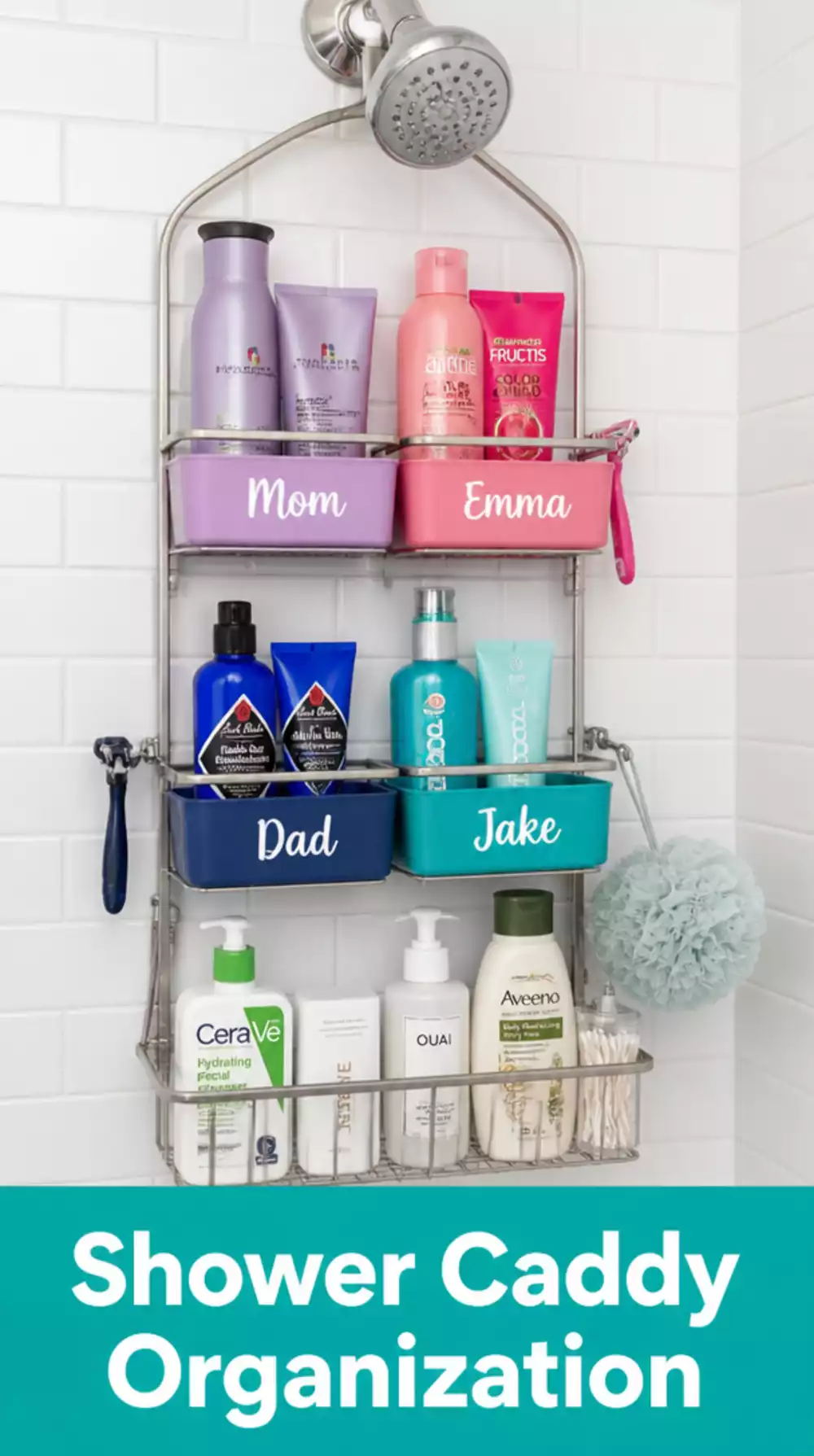 The Shared Bathroom Shower Caddy Shelf Tower That Gives Each Person a Separate Tier
