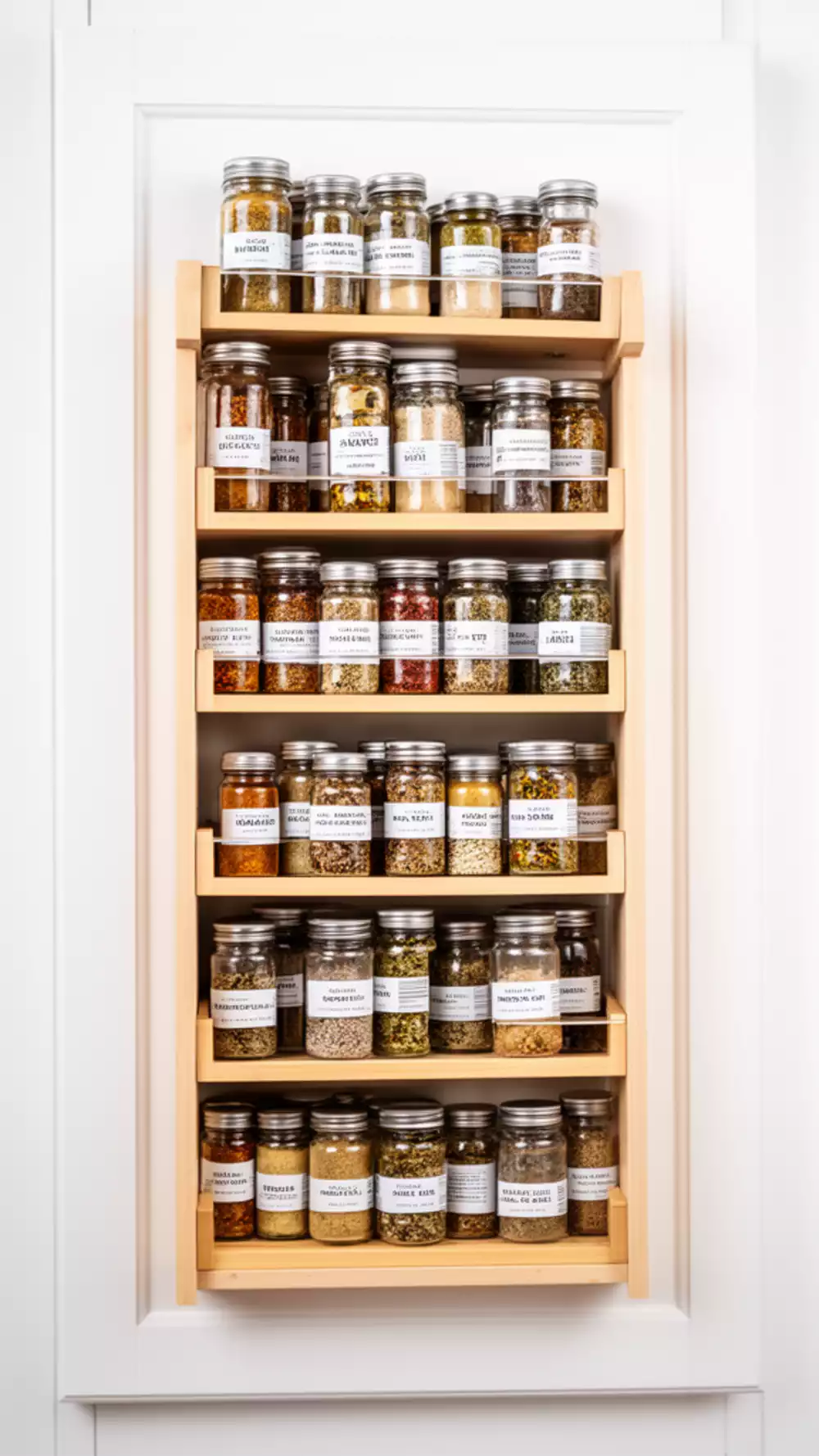 Maximize Space with Kitchen Cabinet Door Spice Racks