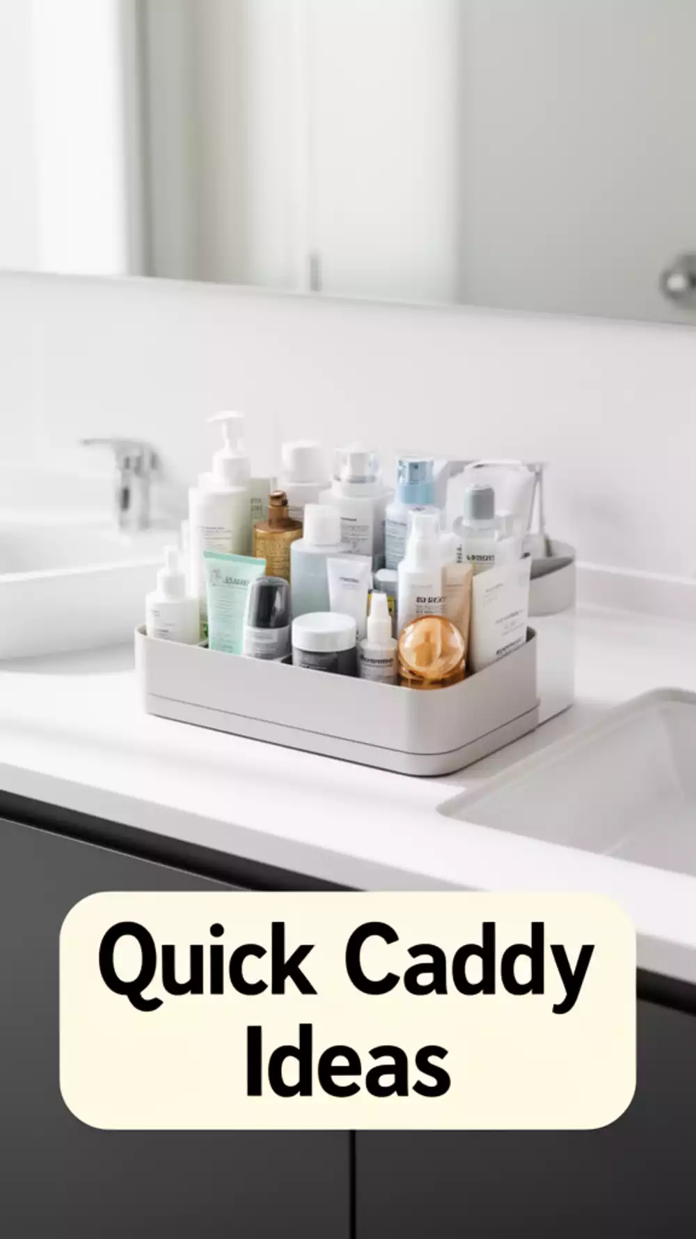 Bathroom Counter Minimal Caddy That Reduces Morning Decisions to a Single Grab