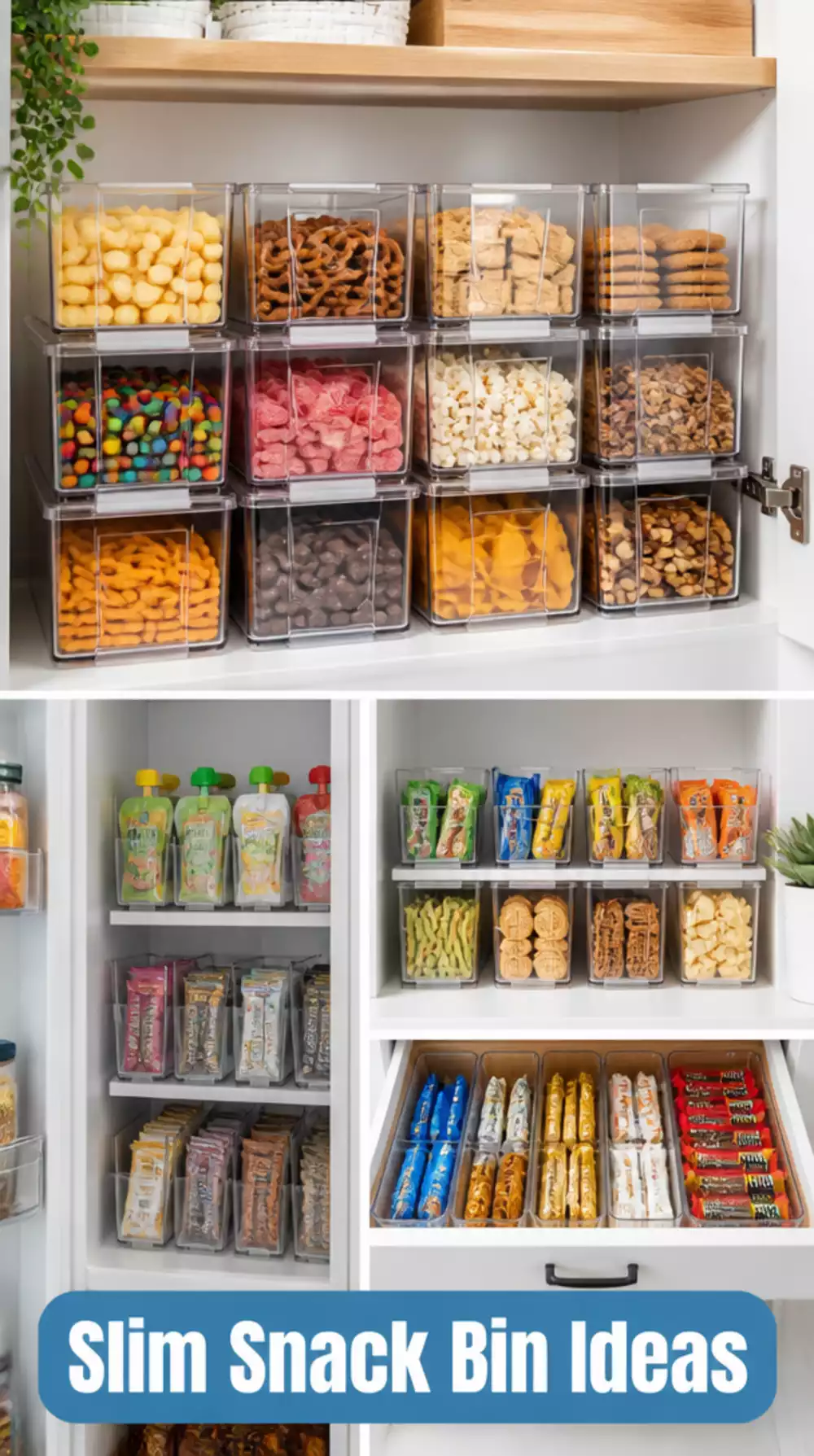 Pantry Slim Stackable Snack Bins That Fit More onto Every Shelf