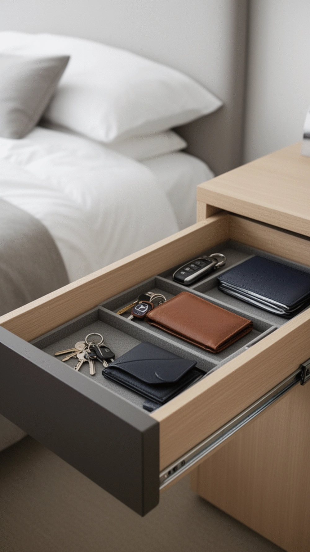 Guest Room Slim Drawer Unit That Gives Visitors a Place to Empty Their Pockets