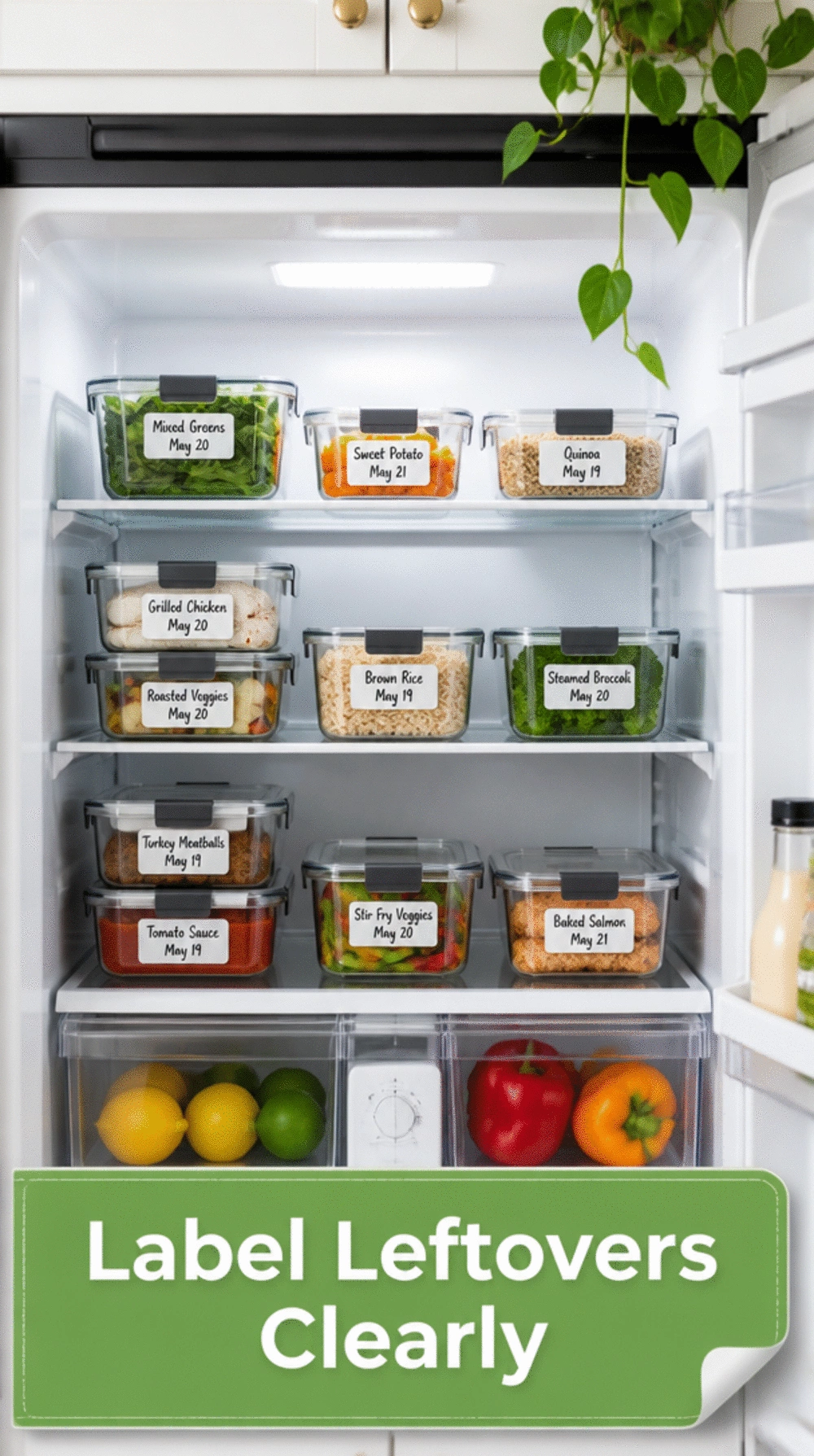 Fridge Leftover Label Tape System That Marks Every Container with the Date It Was Made