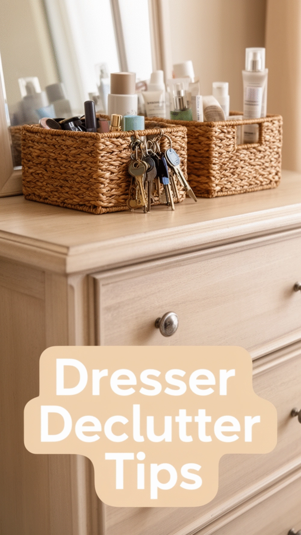 Bedroom Flat Surface Declutter Habit That Resets Every Dresser Top Each Evening