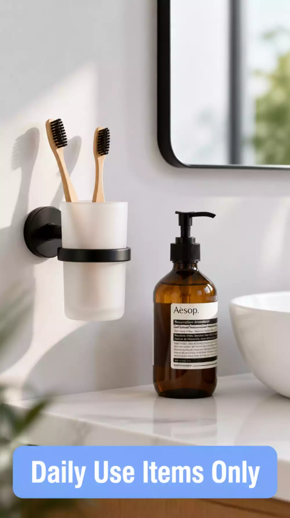 The Minimalist Bathroom Counter Rule That Allows Only Daily-Use Items to Stay Out