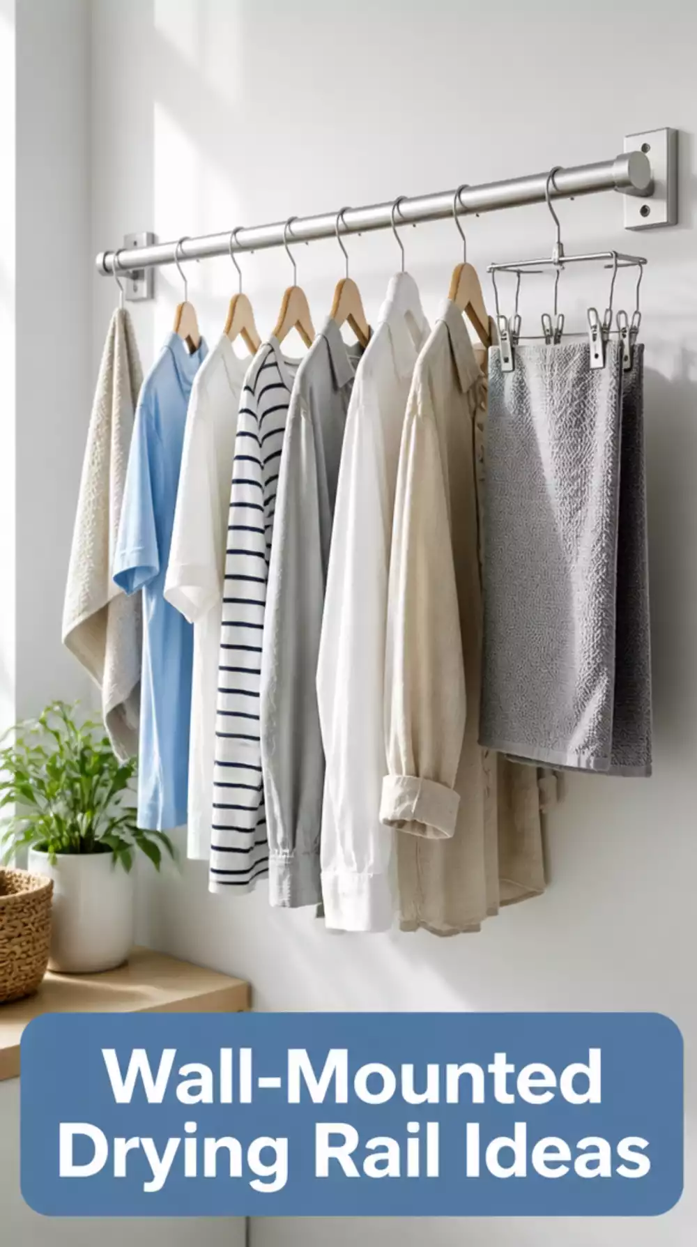 Why a Wall-Mounted Laundry Room Drying Rail Changes the Game in a Tiny Space