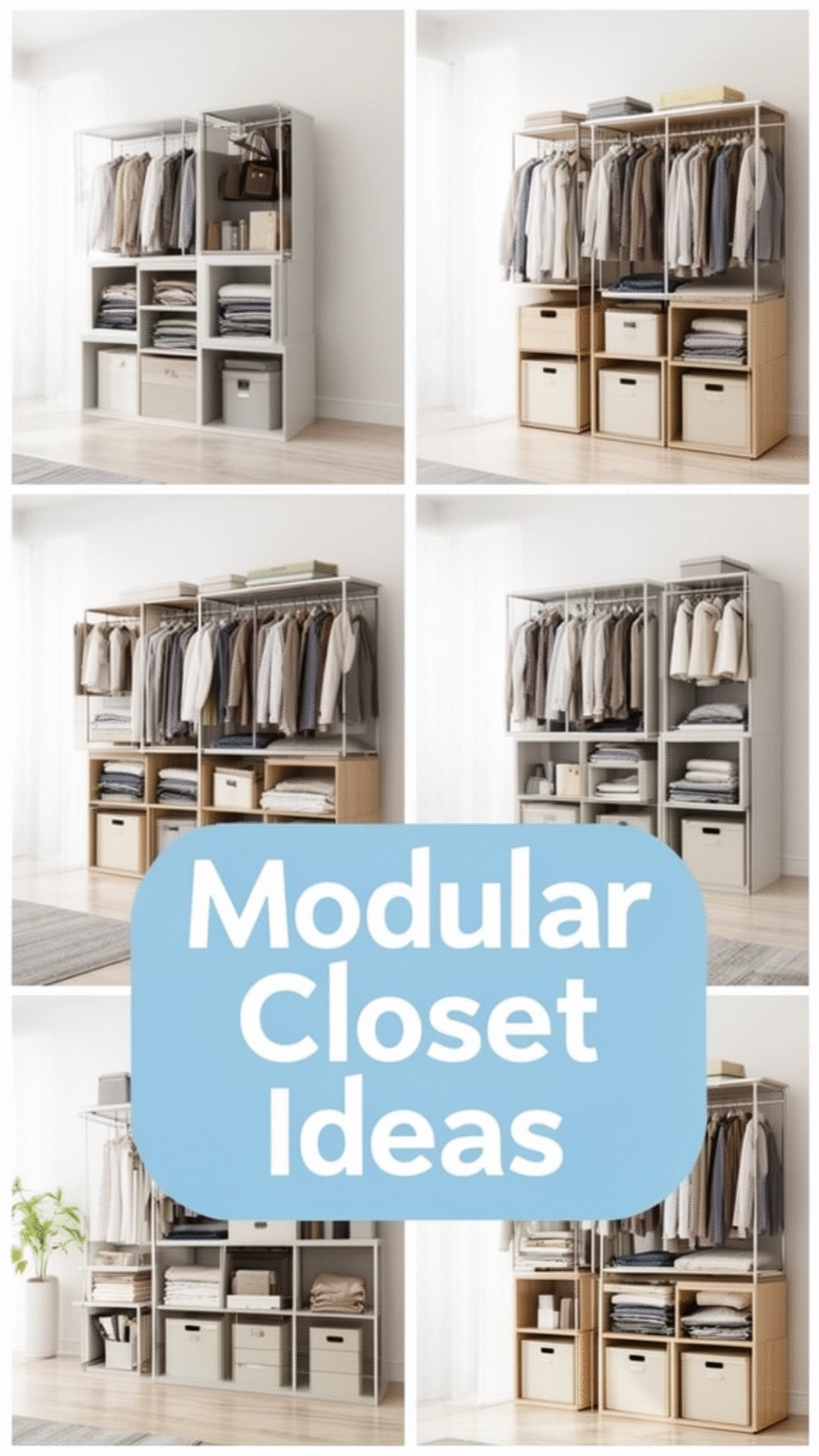 Closet Wardrobe Modular Cube System That Fits Any Bedroom Wall Size