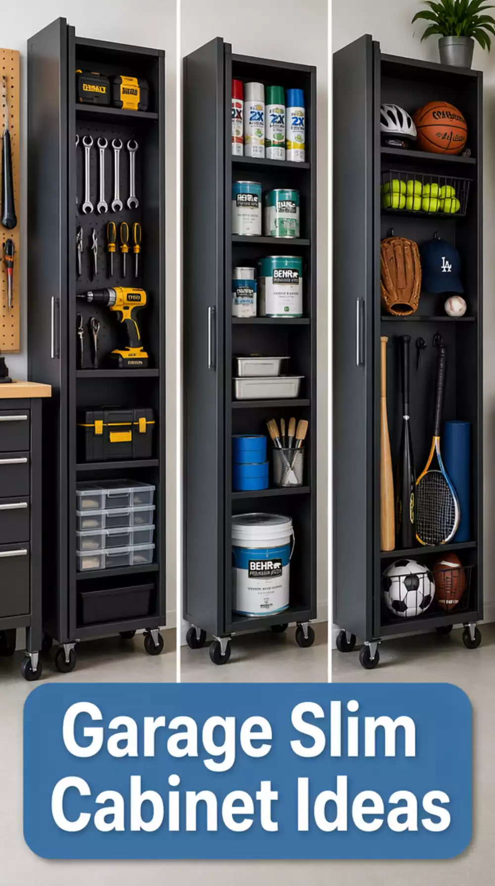 The Garage Slim Rolling Cabinet That Brings Workshop Storage to Any Wall