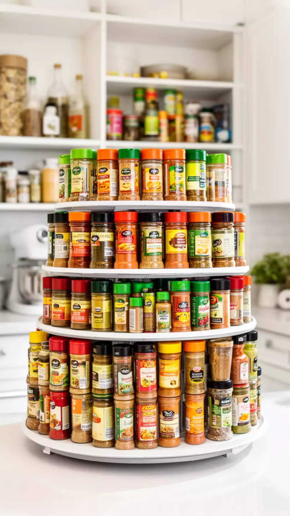 Tiered Spice Rack for Easy Pantry Organization