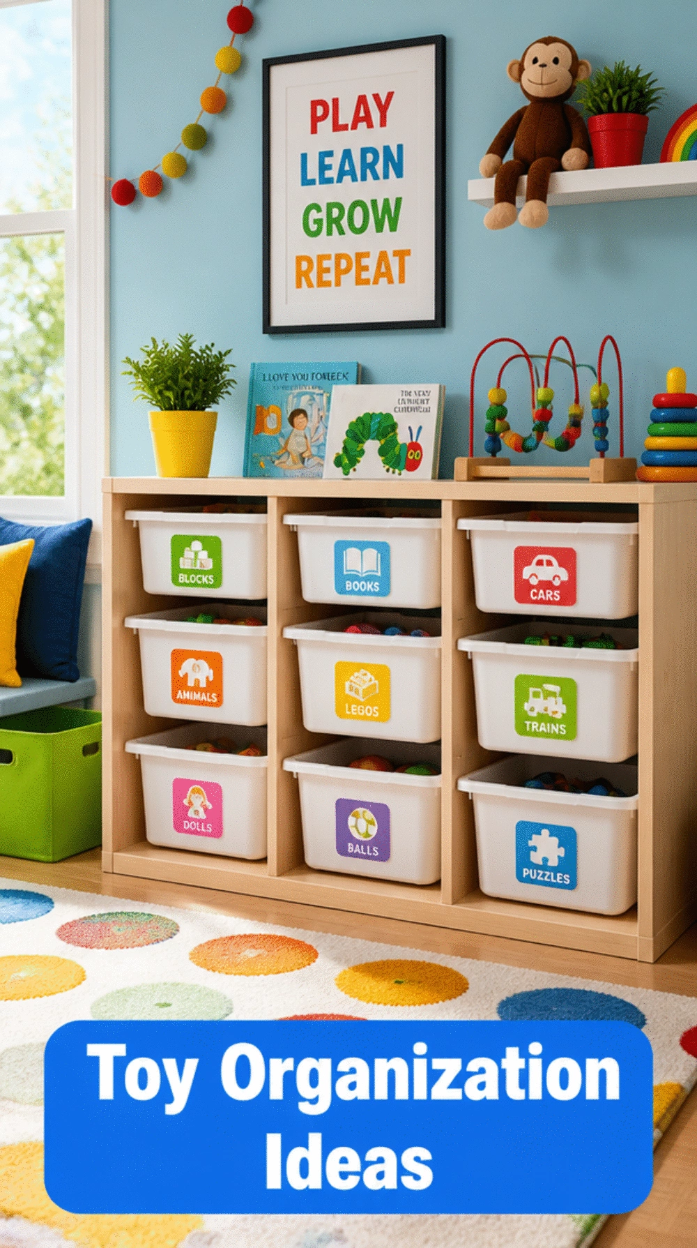 IKEA Trofast Bin System That Keeps a Kids Room Floor Toy-Free and Tidy