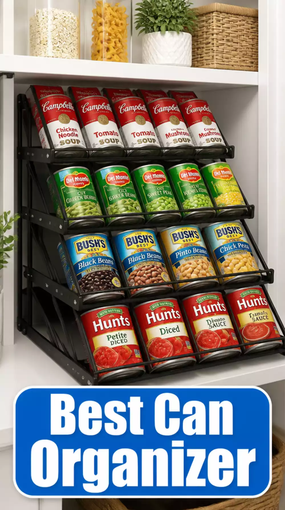 The Small Pantry Tiered Can Rack That Puts Tins in a Rolling Forward System