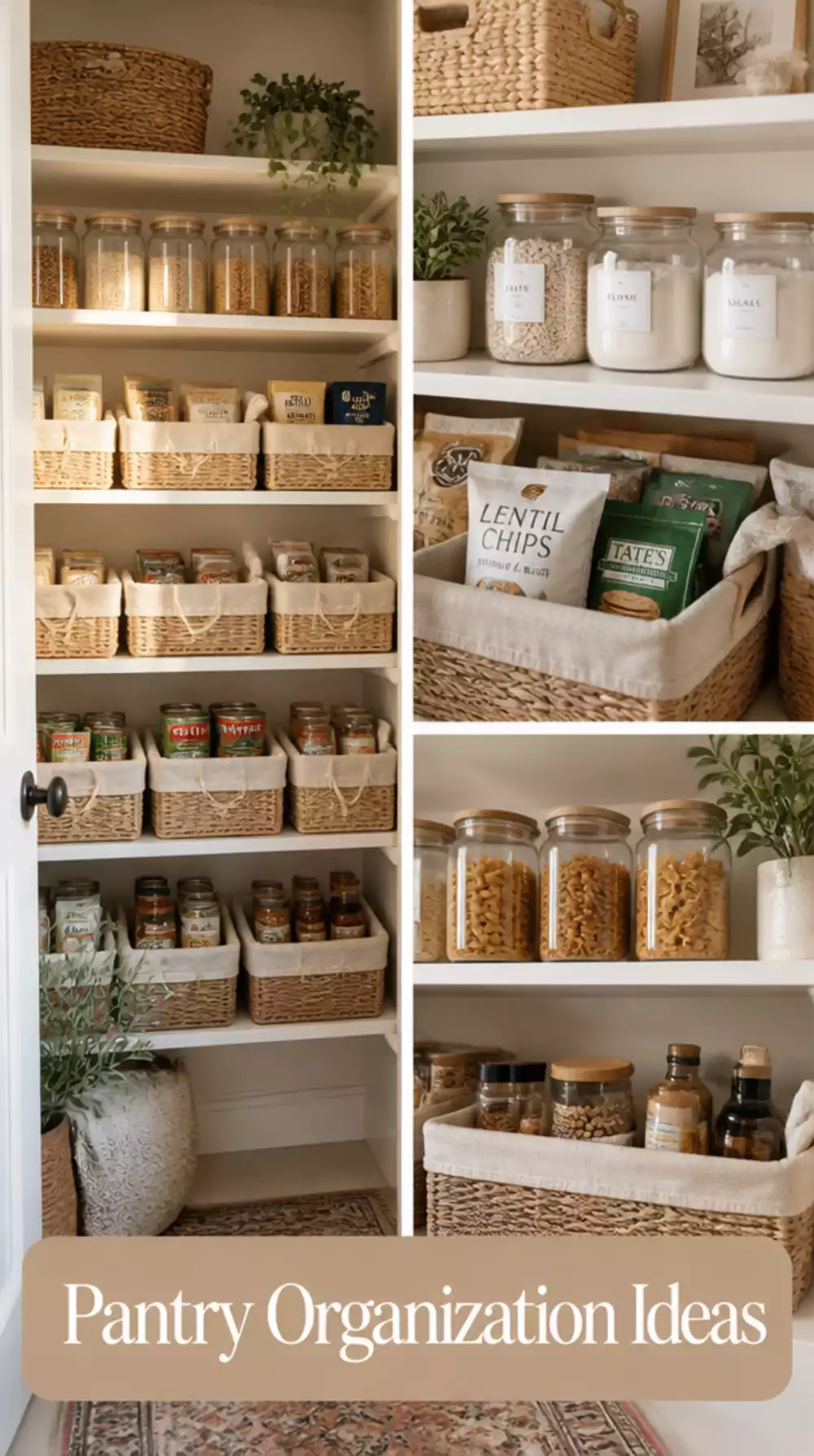 Pantry Neutral Linen-Lined Basket Set That Makes Every Shelf Look Warm and Quiet