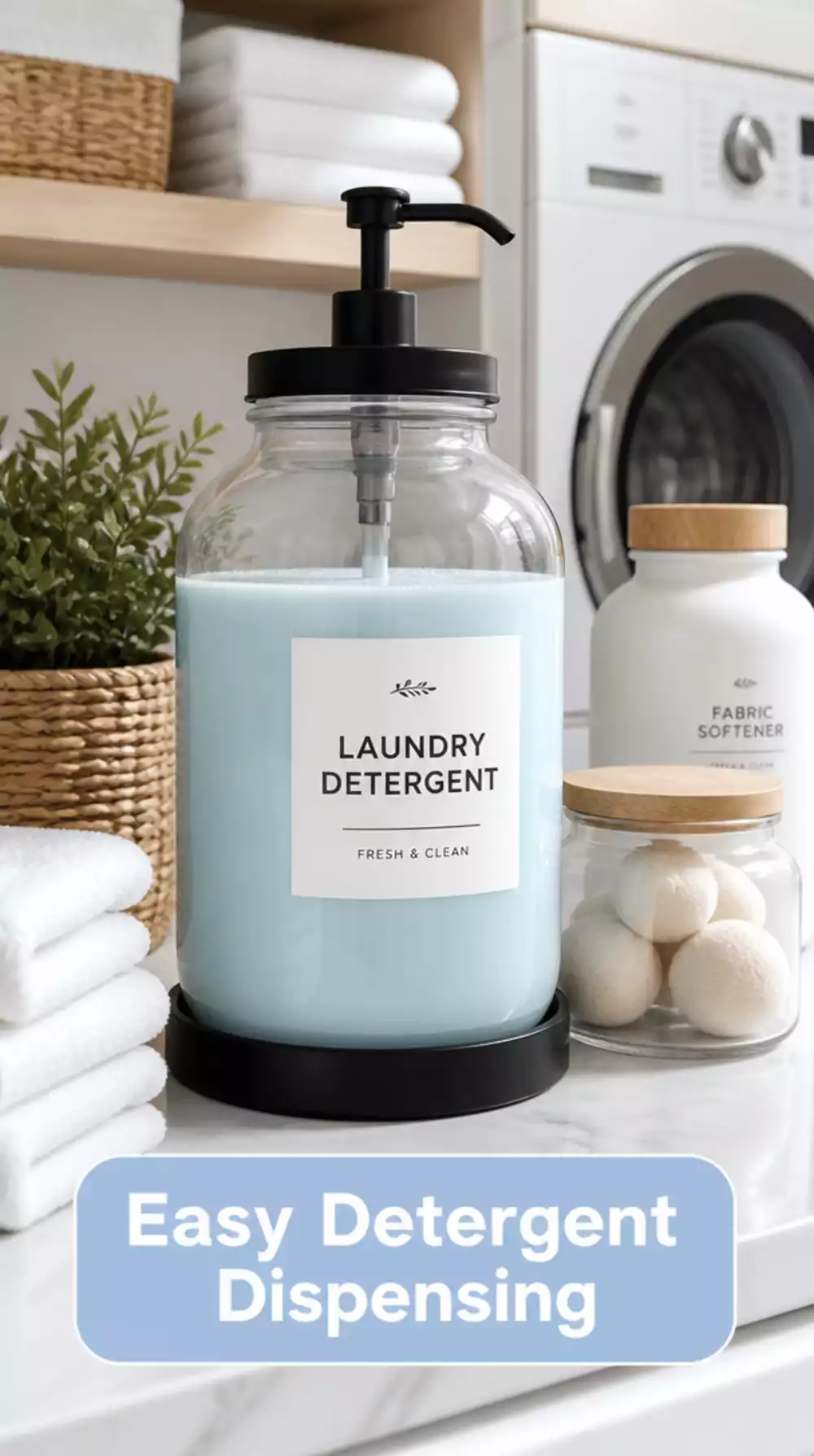 Laundry Room Detergent Pump Dispenser That Removes the Step of Measuring Every Wash