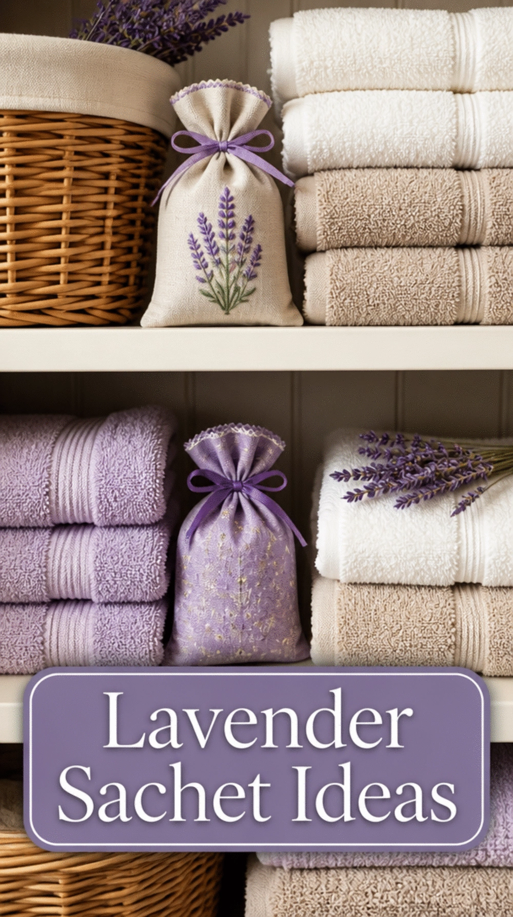 Linen Closet Lavender Sachet Row That Makes Every Towel Smell Fresh Between Uses