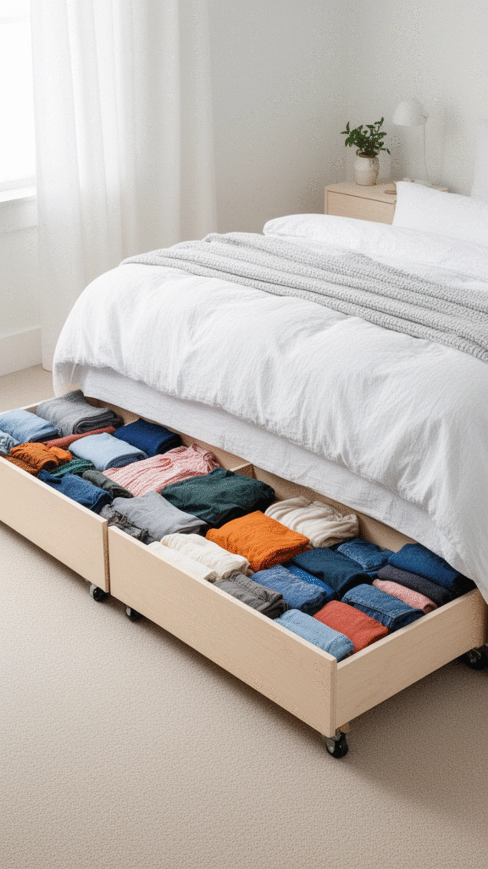DIY Bedroom Under-Bed Timber Drawer on Casters Built for Under Fifty Dollars