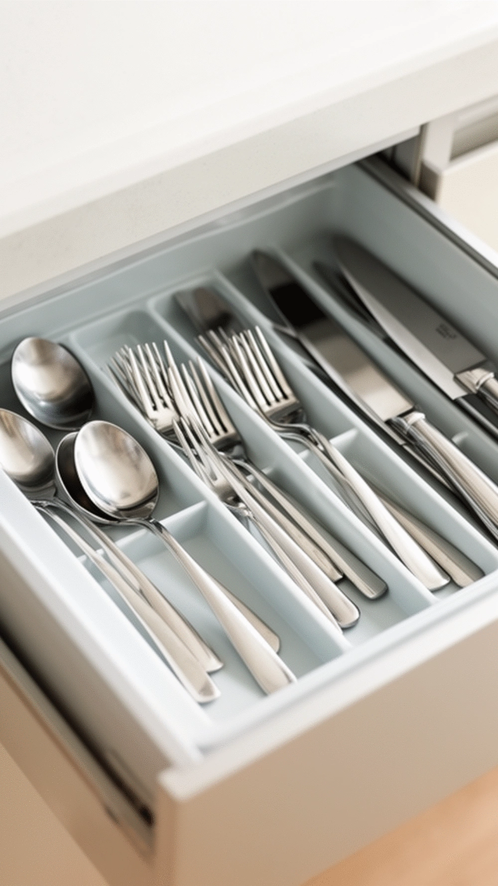 Kitchen Drawer Slim Utensil Tray That Keeps Everyday Tools in One Accessible Row