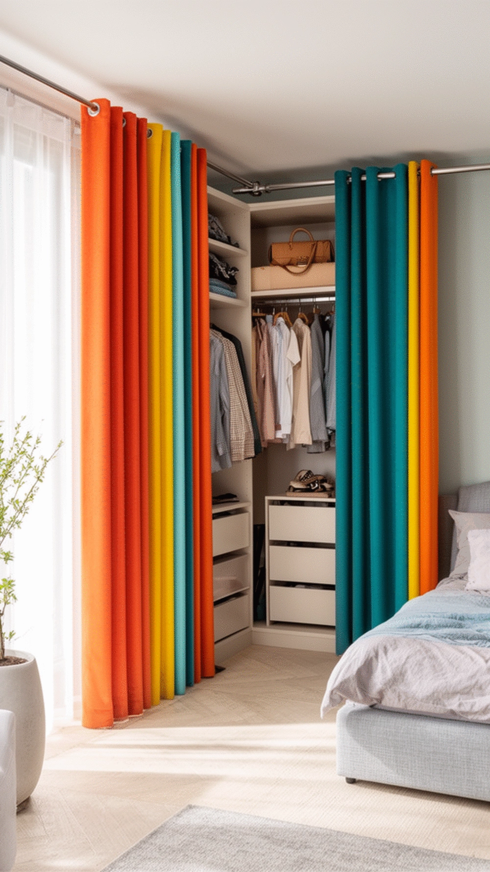 Why a DIY Bedroom Curtain Rail Wardrobe Costs Almost Nothing and Looks Like a Feature