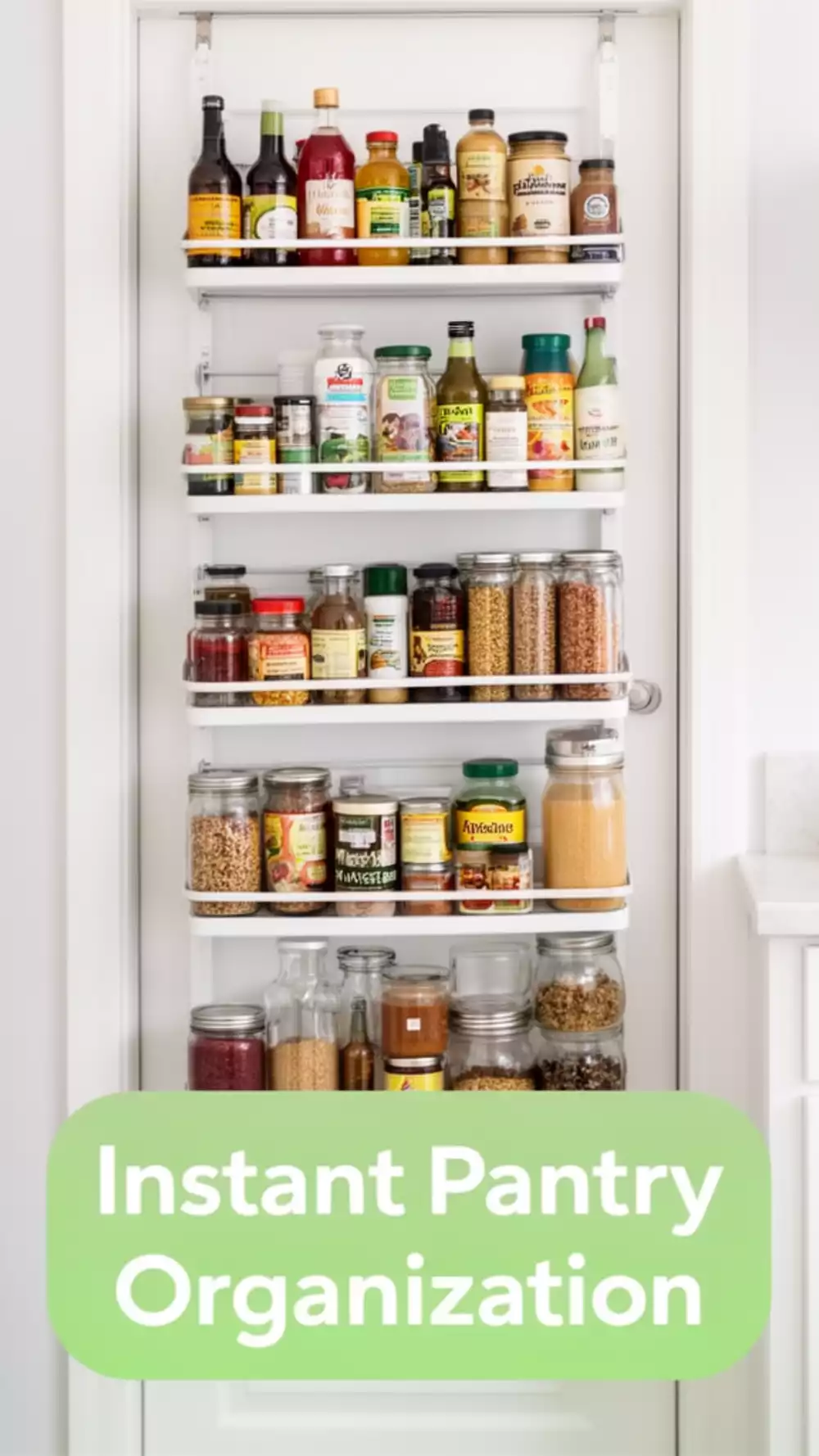 Small Kitchen Over-the-Door Pantry Organizer That Adds Instant Shelving