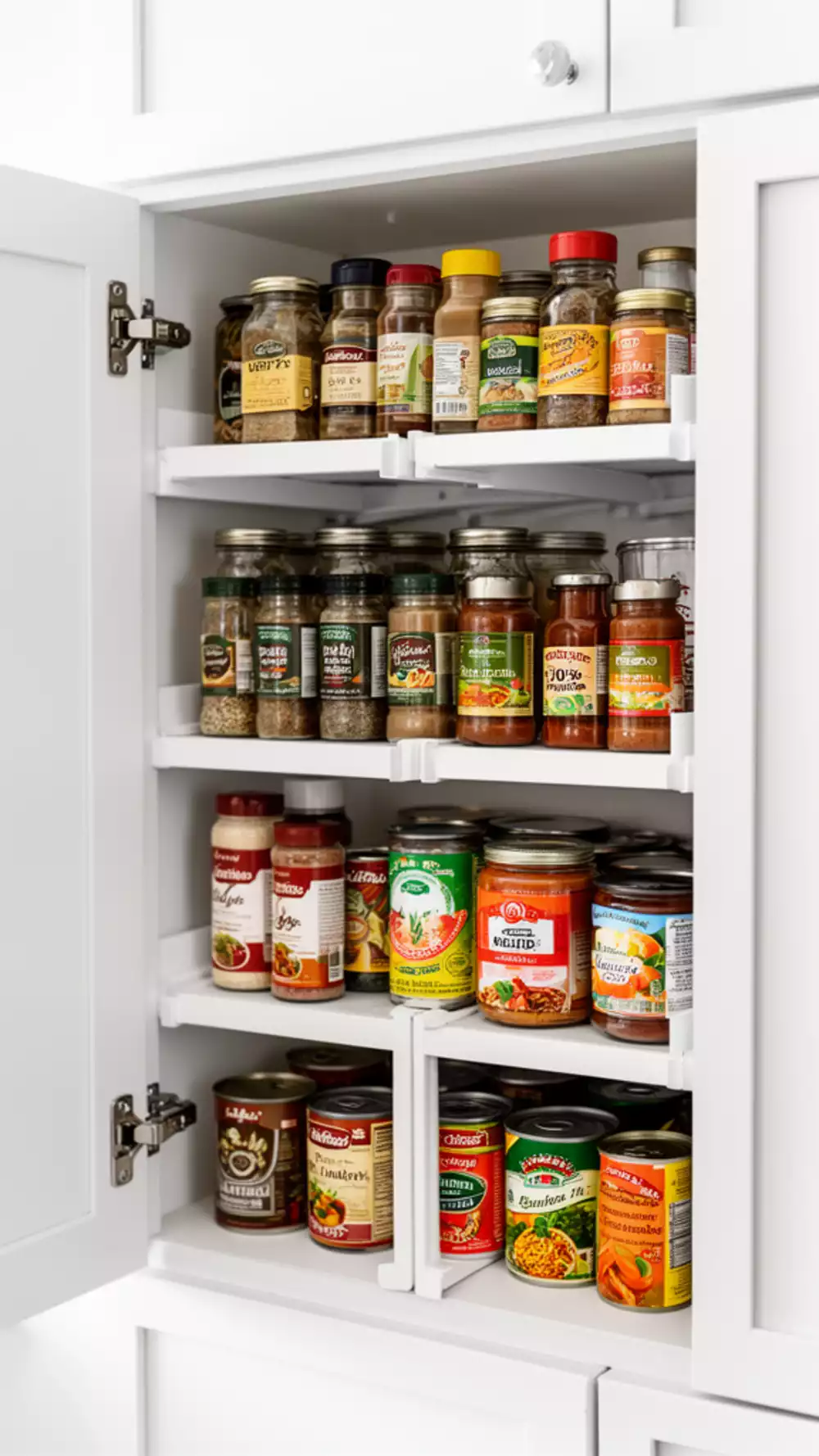 Stackable Shelf Risers for Small Kitchen Cabinets to Maximize Space
