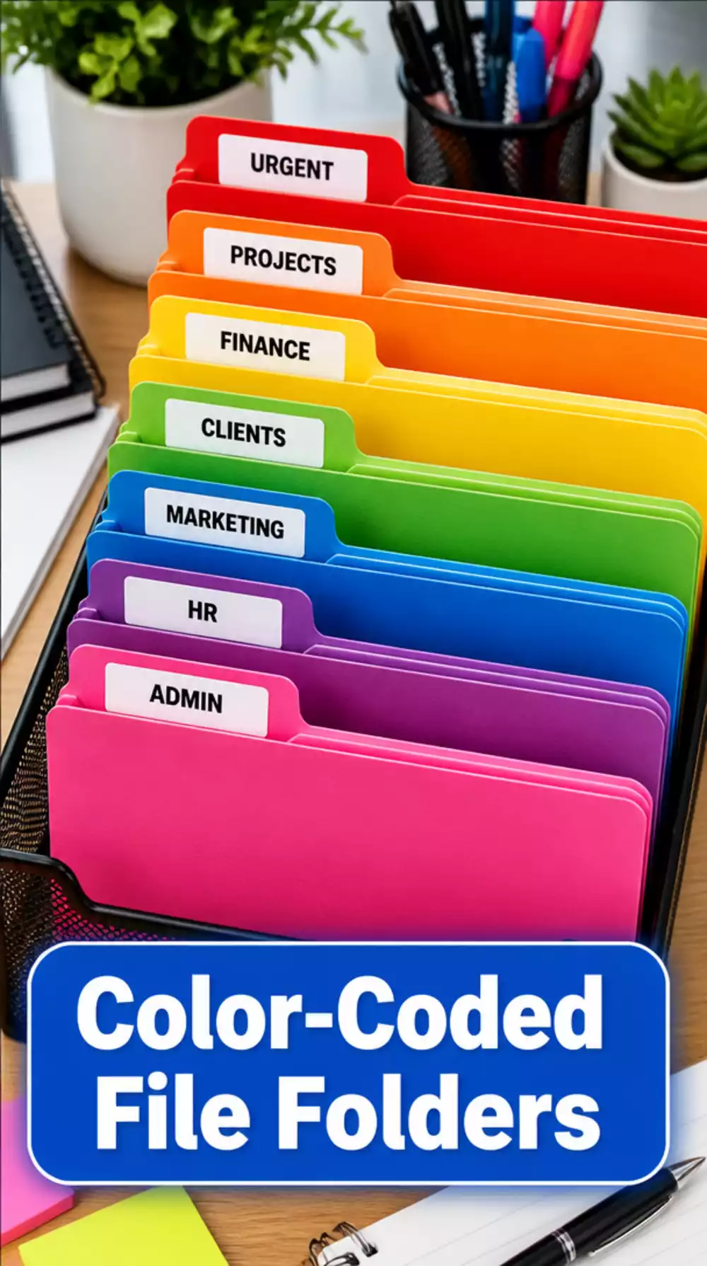 Home Office Colour-Coded File Folder Set That Makes Finding Any Document Instant