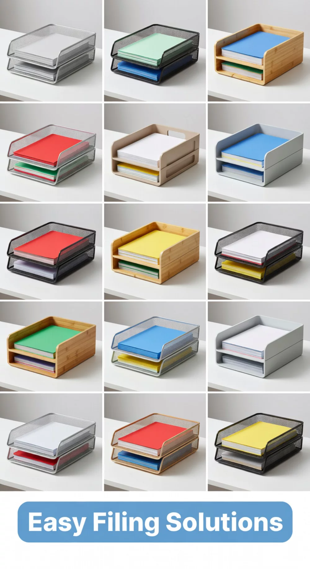 Home Office Desktop Filing Tray That Keeps Paper Piles from Taking Over