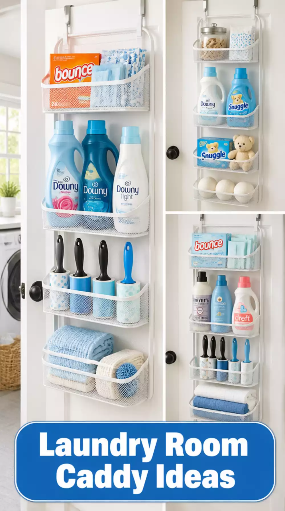 Laundry Room Over-the-Door Caddy That Holds Dryer Sheets and Small Supplies